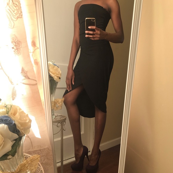 ✨HP!✨NWT Almost Famous Strapless Highlow Dress S - Picture 2 of 9